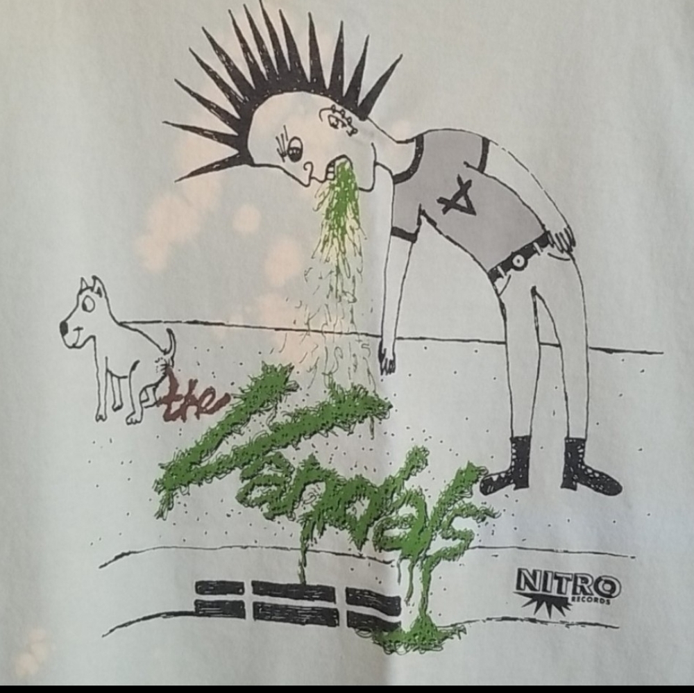 VANDALS One of a Kind Bleached Hand Stitched Shirt